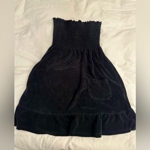 Black terry cloth cover up dress by Venus